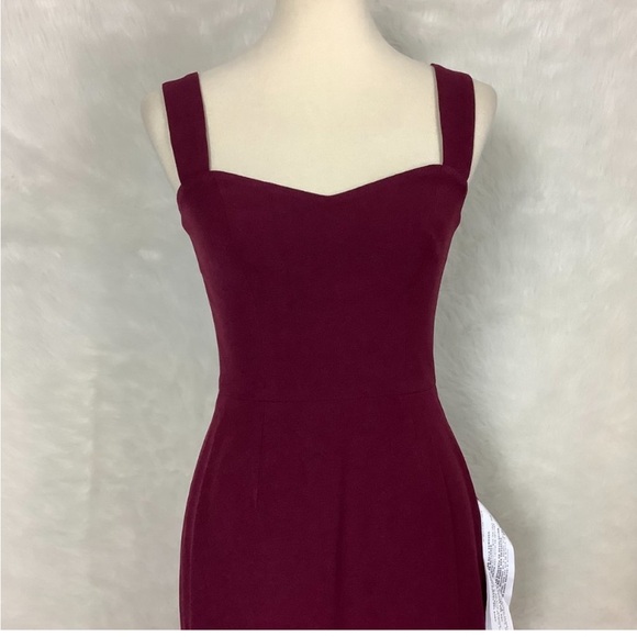 NWT Dress the Population Nicole dress in burgundy size small - Picture 3 of 7